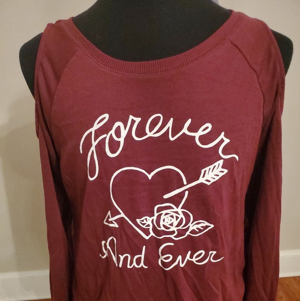 NWT cold shoulder sweatshirt